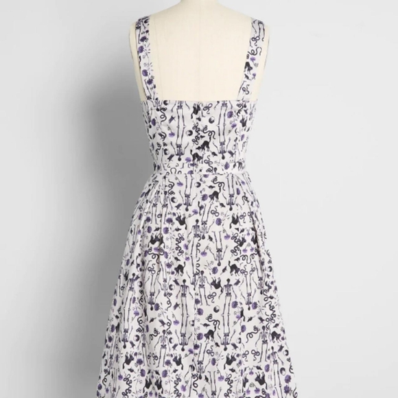 Purple Halloween Print Modcloth Dress Sz 16 NWOT - Picture 2 of 6
